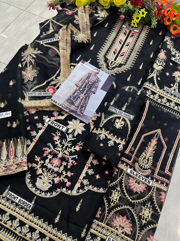 Zarlish | Black - Organza Collection Replica