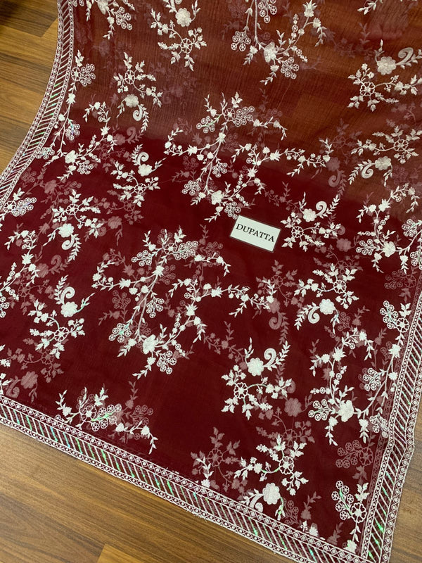 Azure | Maroon - Chiffon Collection Replica