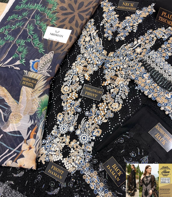 Ramsha |Black - Lawn Collection Replica