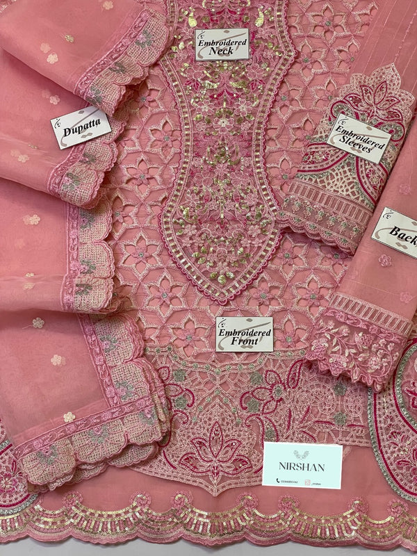 Maria B | Pink - Organza Collection Replica