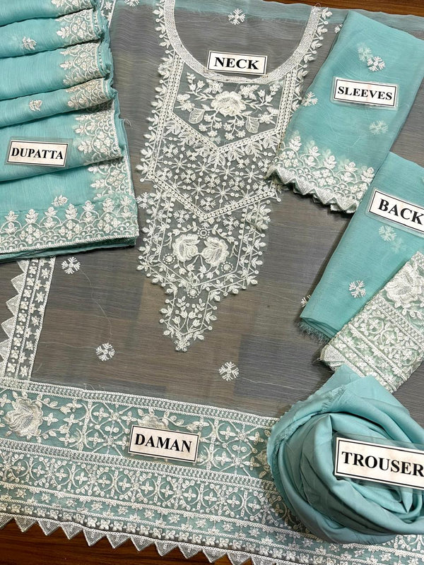 Asim Jofa | Blue - Chiffon Collection Replica