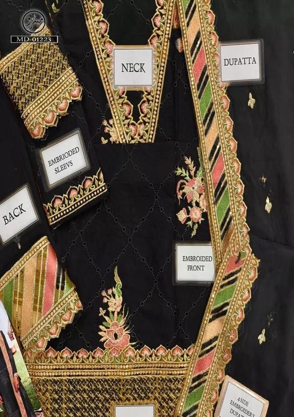 Afrozeh | Black - Luxury Lawn Collection Replica