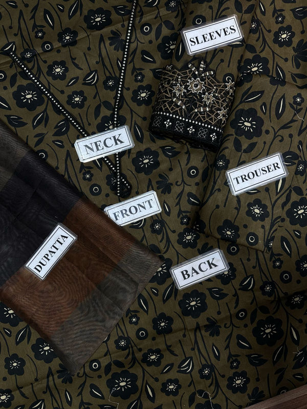 Baroque | Brown - Lawn Collection Replica