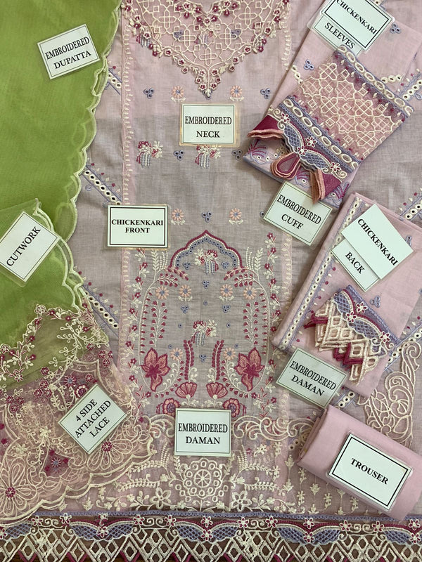 Qalamkar | Beige - Lawn Collection Replica