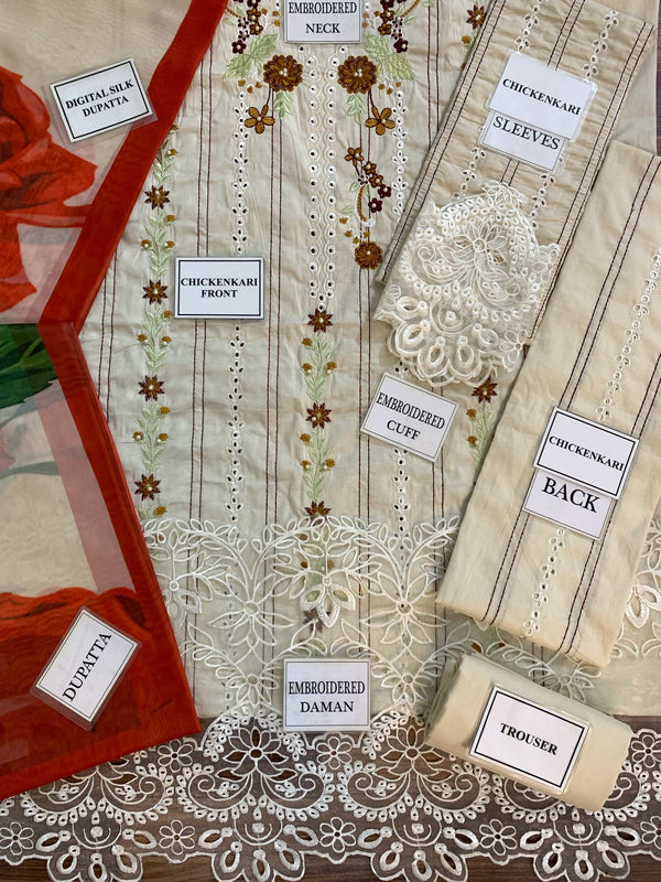 Roheenaz | Skin - Chikankari Cotton Collection Replica