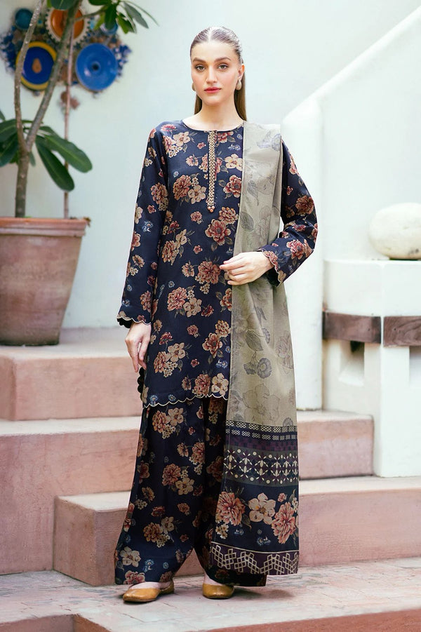 Baroque | Navy Blue - Digital Printed Lawn Collection Replica