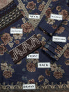 Baroque | Navy Blue - Digital Printed Lawn Collection Replica