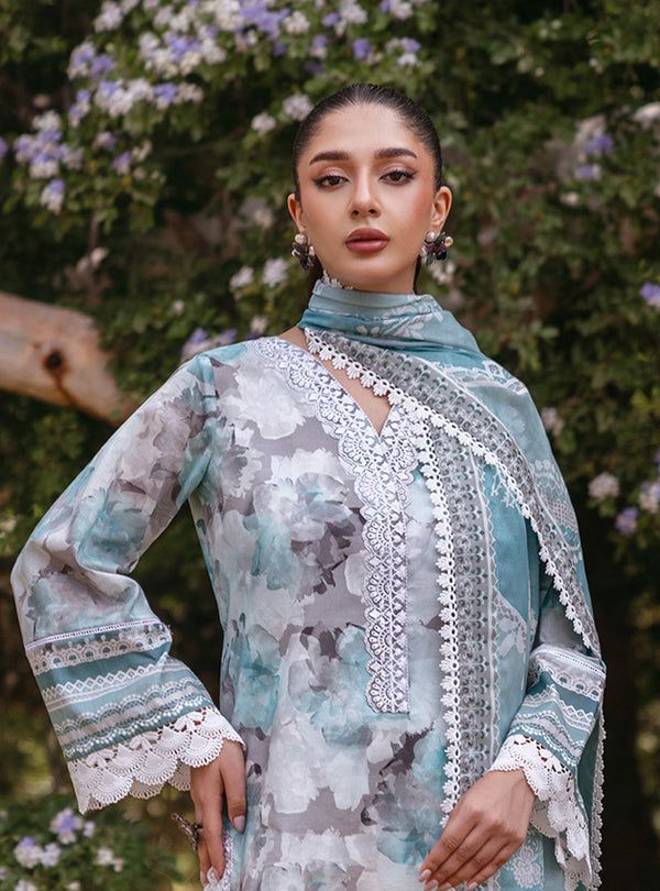 Zainab Chottani | Sky Blue & White - Lawn Collection Replica