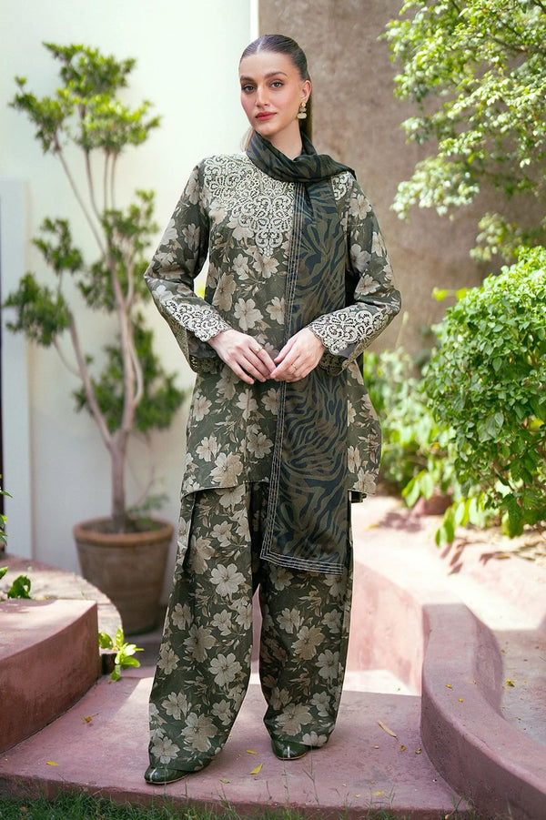 Baroque | Green - Digital Printed Lawn Collection Replica