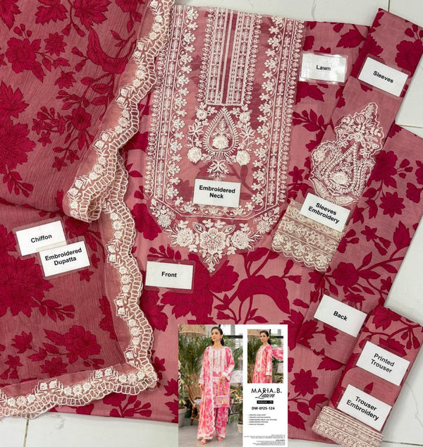Maria B | Pink - Lawn Collection Replica