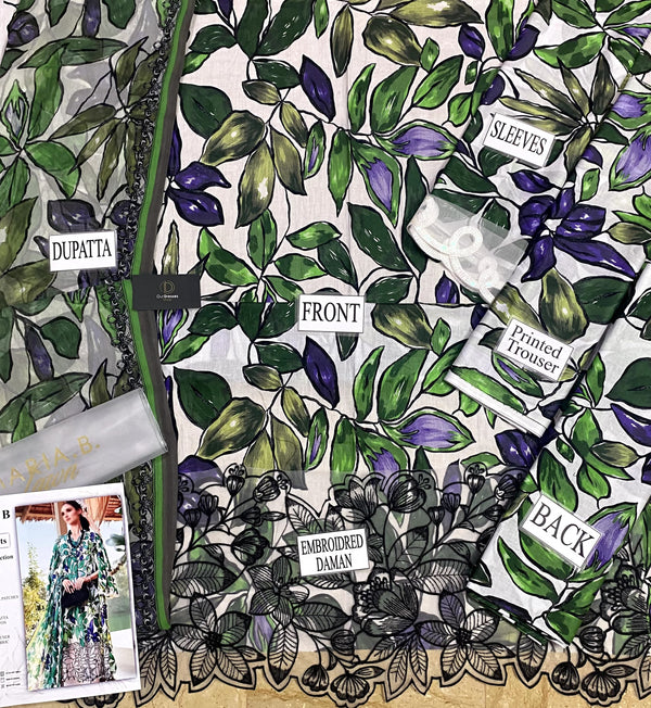 Maria B MPrint | White - Lawn Collection Replica