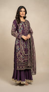 PURPLE SHIMMER ORGANZA SHARARA