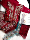 QALAMQAR LAWN FK-15 HANNAH (Maroon Edition)