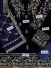 Emaan Adeel Navy Blue Velvet Formal Collection Replica