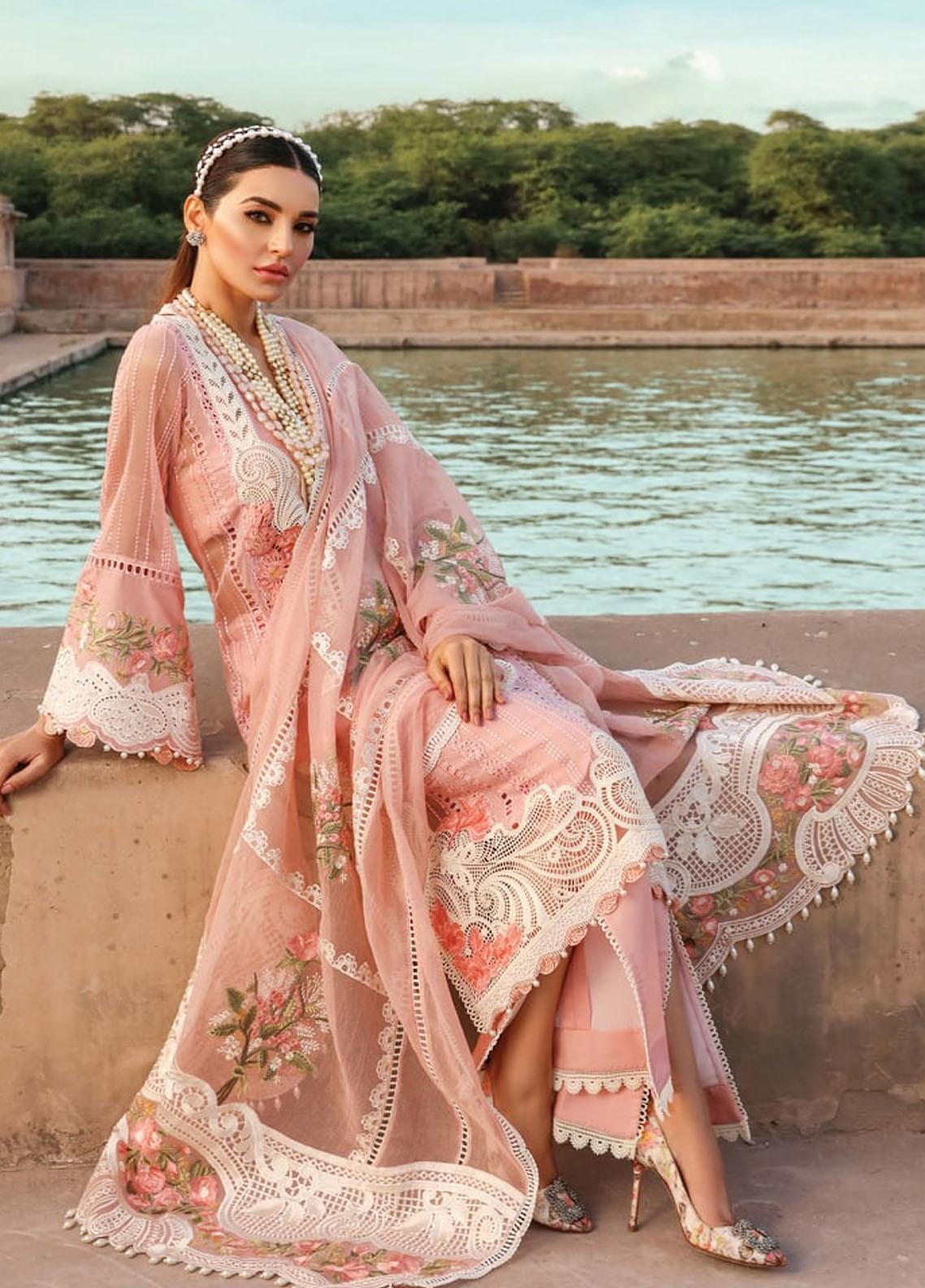 Crimson Pink Luxury Lawn Collection Replica – Nirshan