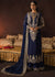Afrozeh Navy Blue Velvet Formal Collection Replica