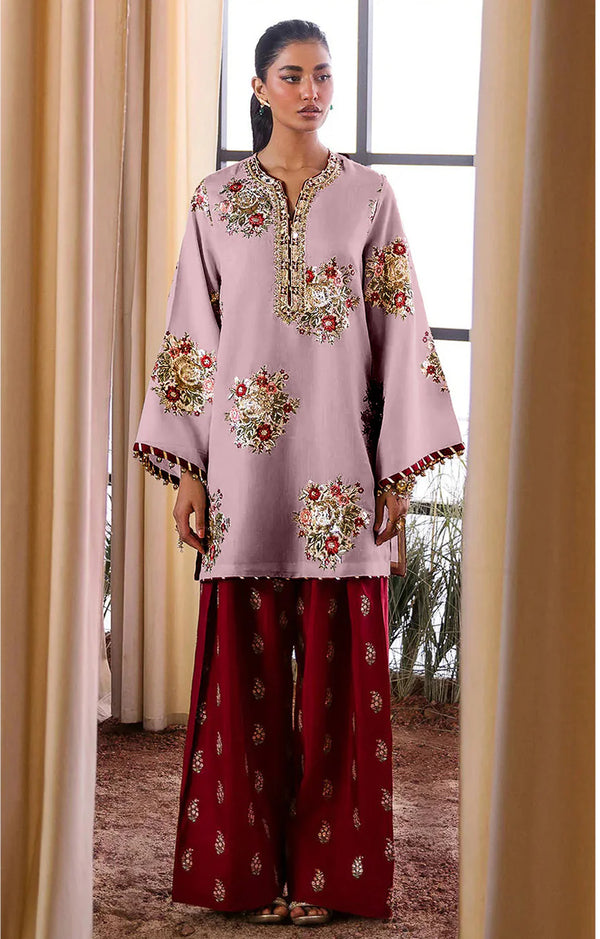 Ethnc Charmeuse Silk Lilac 3Pc