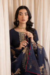 Iznik Navy Blue Chiffon Formal Collection Replica