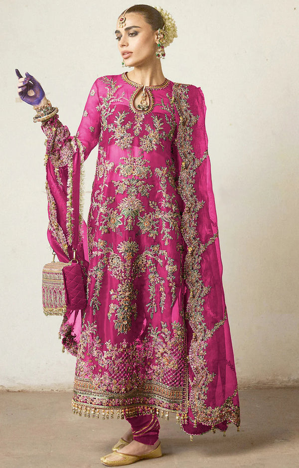 HUSSAIN REHAR JAMALI (3PC) MAGENTA