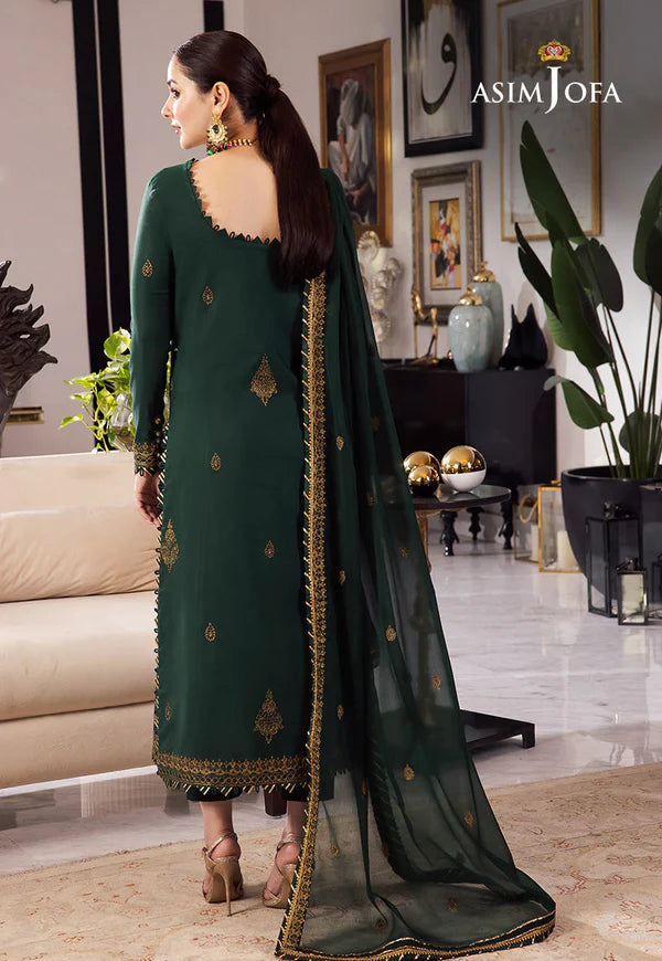 Asim Jofa | Green - Chiffon Collection Replica
