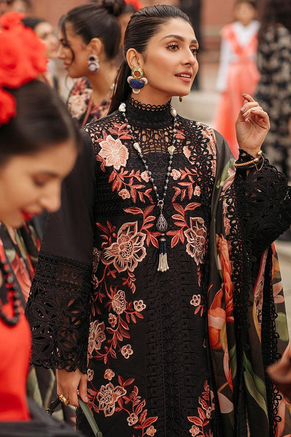 Mushq Black Printed Lawn Collection Replica