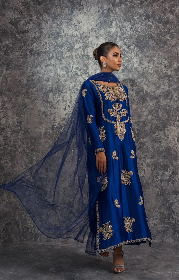 SEHRISH NADEEM MIRAL โ TASSEL SILK ROYAL BLUE