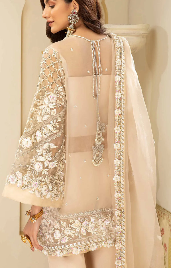 Basit Sipra Organza Ivory Luxe 3Pc