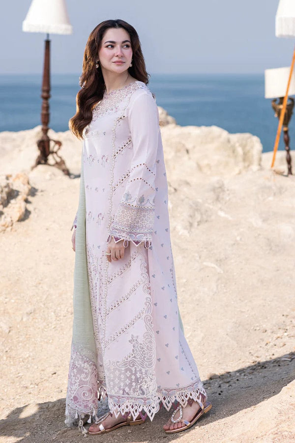 Qalamkar | Beige - Lawn Collection Replica