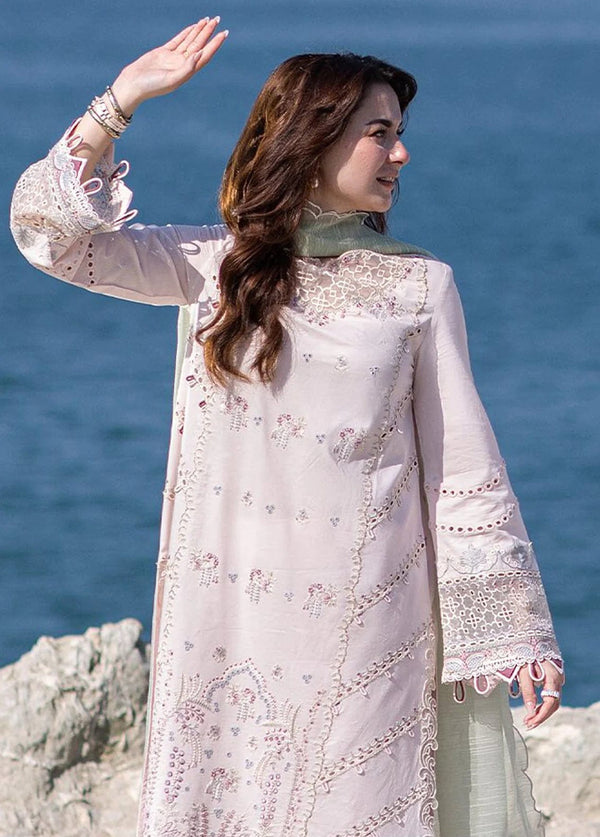 Qalamkar | Beige - Lawn Collection Replica