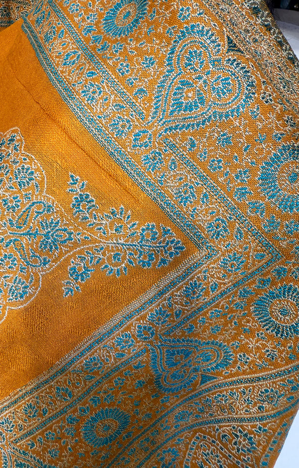 Mustard Wool Shawl – Kashmiri Edition