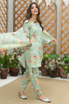 Farida Hasan | Aqua Floral -Swiss Lawn & Organza Collection Replica