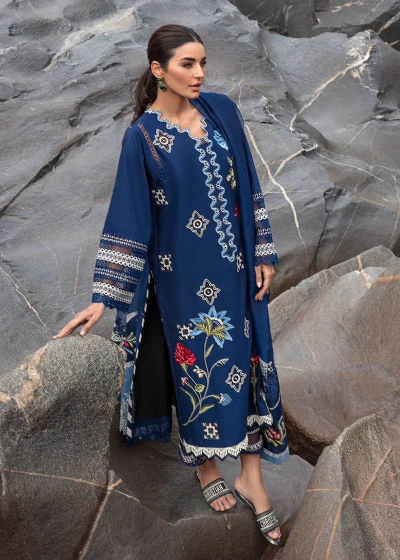 Crimson | Midnight Blue - Luxury Lawn Collection Replica