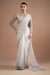 Maria B Silver Exclusive Net Saree Replica