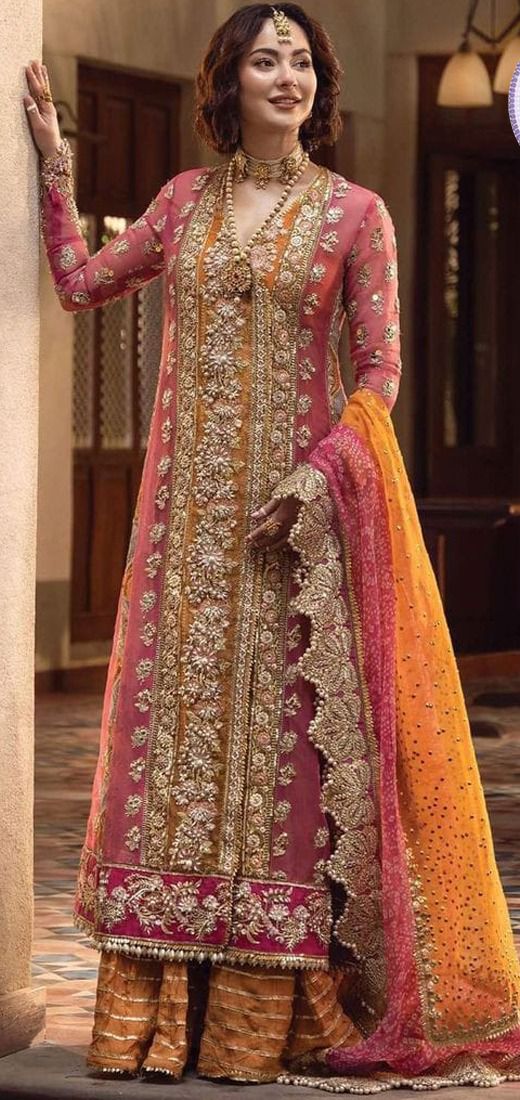 Crimson Orange Chiffon Formal Collection Replica