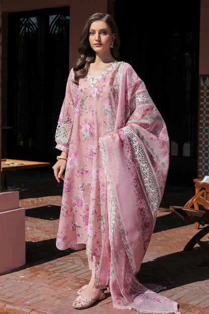 Baroque Pink Printed Lawn Collection Replica