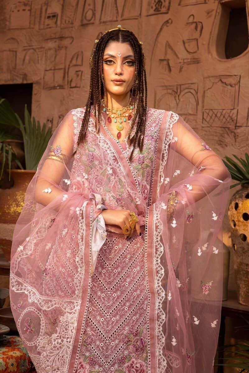 Adan's Libas Pink Lawn Collection Replica