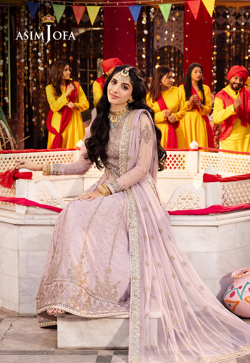 Asim Jofa Pink Net Maxi Bridal Collection Replica