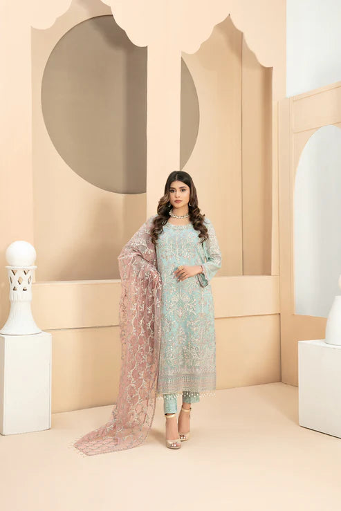 Tawakkal Sky Blue Chiffon Collection Replica