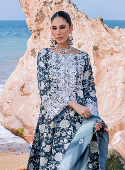 Zainab Chottani Blue Printed Lawn Collection Replica