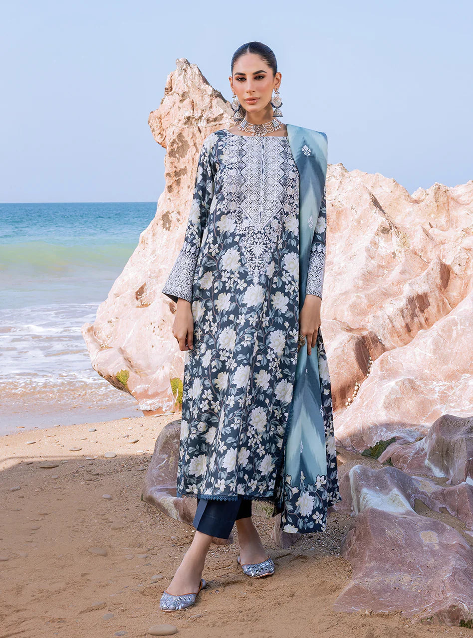 Zainab Chottani Blue Printed Lawn Collection Replica