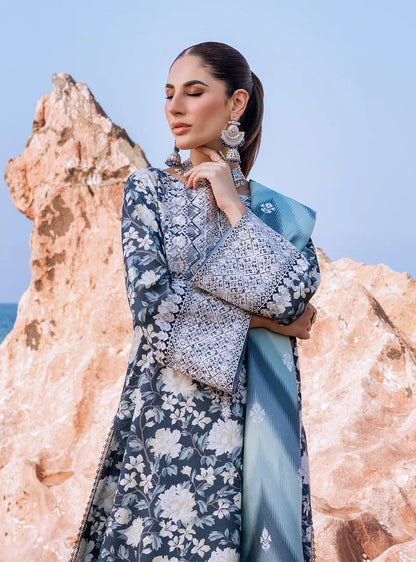 Zainab Chottani Blue Printed Lawn Collection Replica