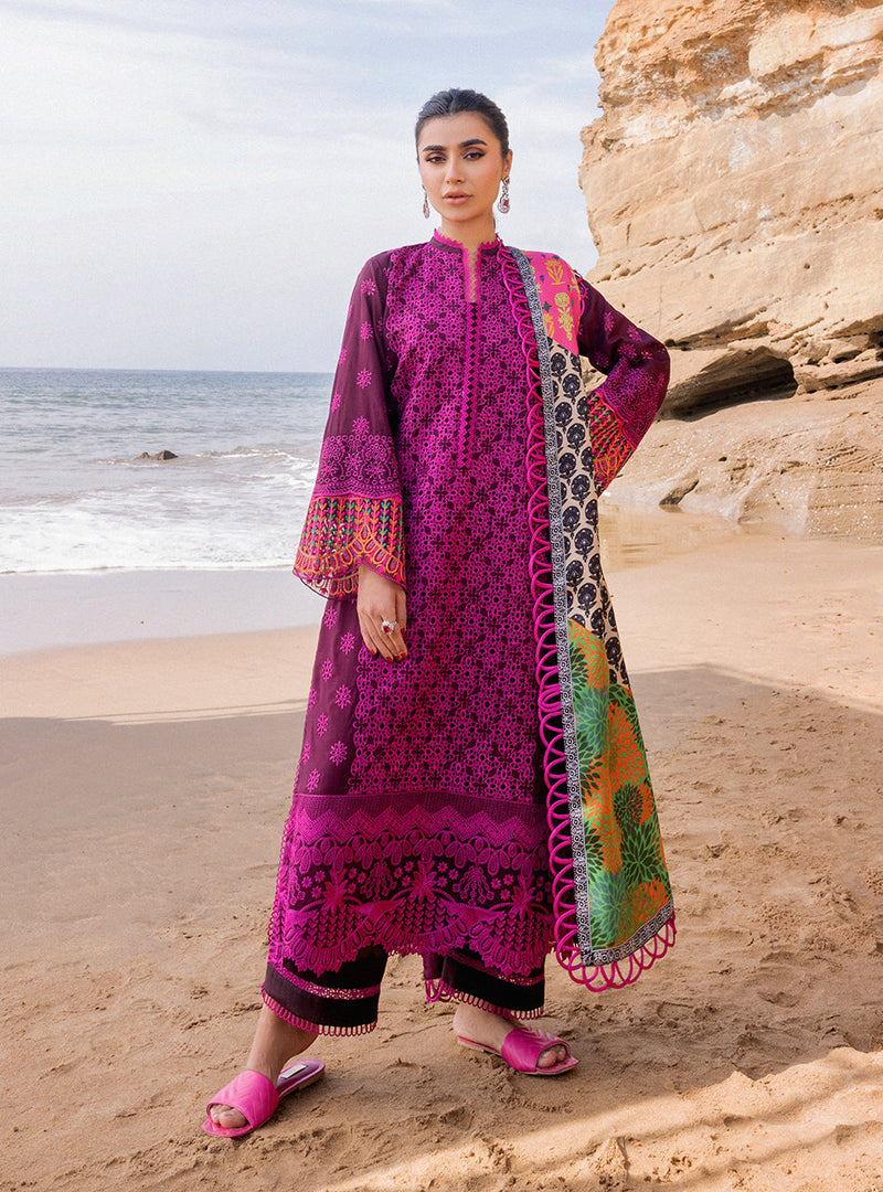 Zainab Chottani | Plum - Chikankari Collection Replica