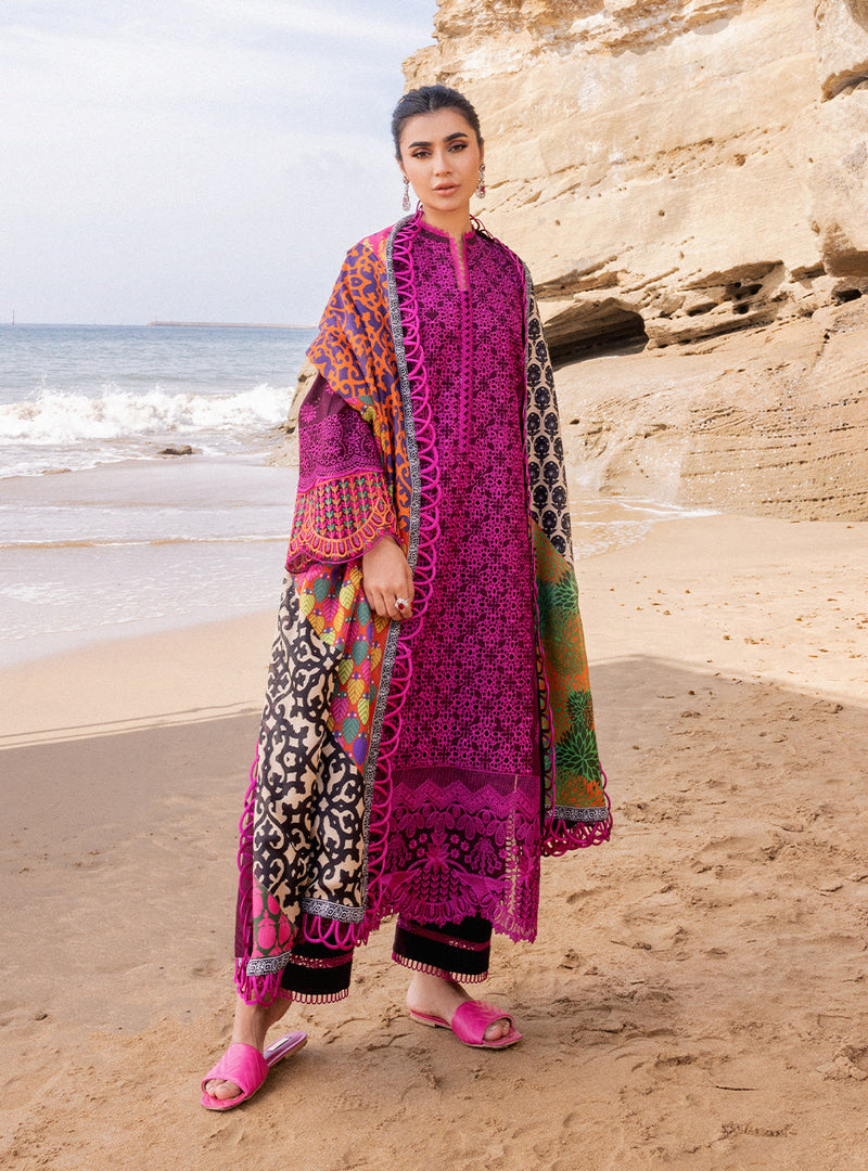Zainab Chottani | Plum - Chikankari Collection Replica