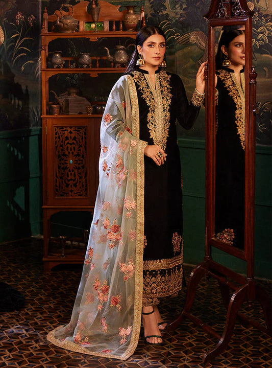 Zainab Chottani Black Velvet Collection Replica