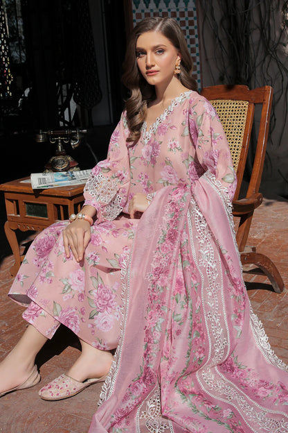 Baroque Pink Printed Lawn Collection Replica