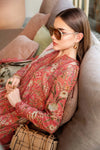 Maria B MPrint | Peach - Lawn Collection Replica