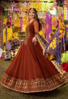 Asim Jofa Brown Chiffon Formal Collection Replica