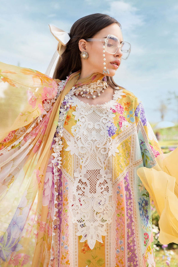 Maria B MPrint | Mustard & Pink - Lawn Collection Replica