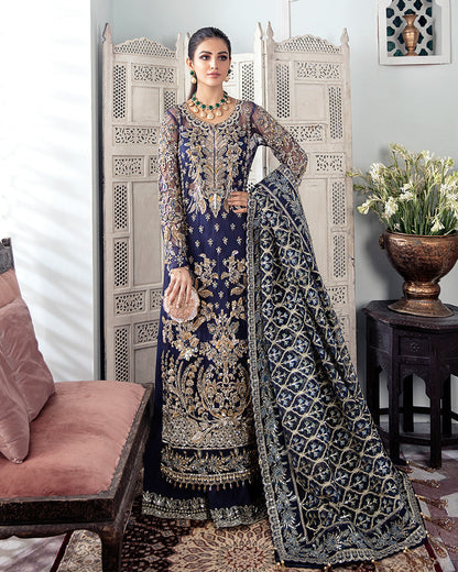 Gulaal Blue Net Formal Collection Replica