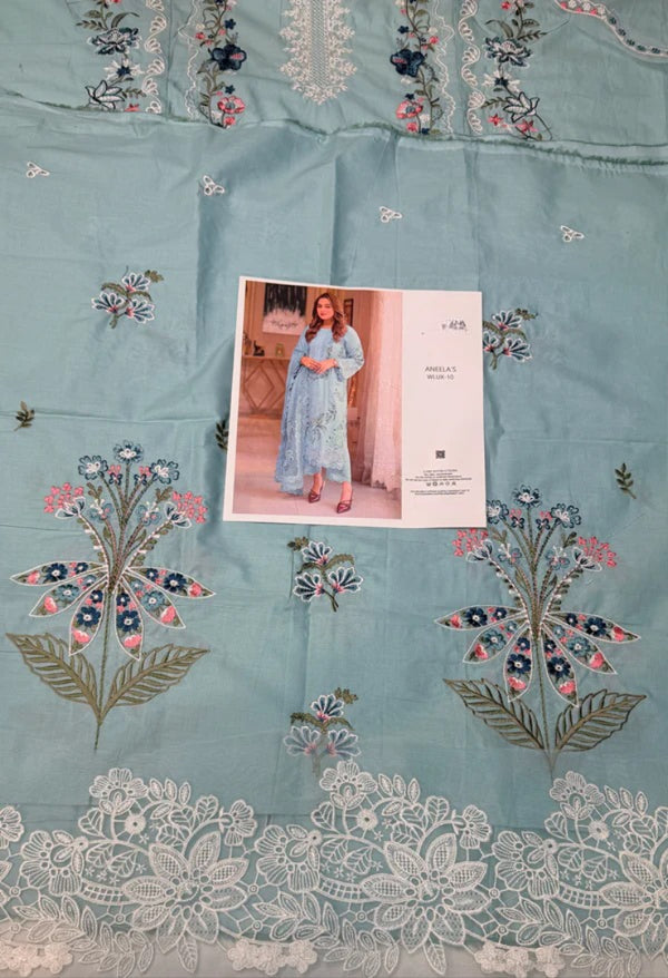 ANEELAS LAWN LUXE 10 (ICE FEROZI)